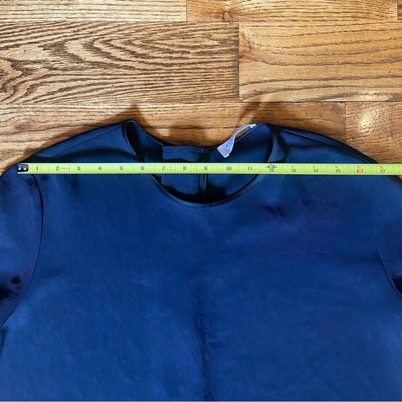 Everlane Japanese Goweave Full Back Zip Dress - Navy - Size 12 - Picture 9 of 9